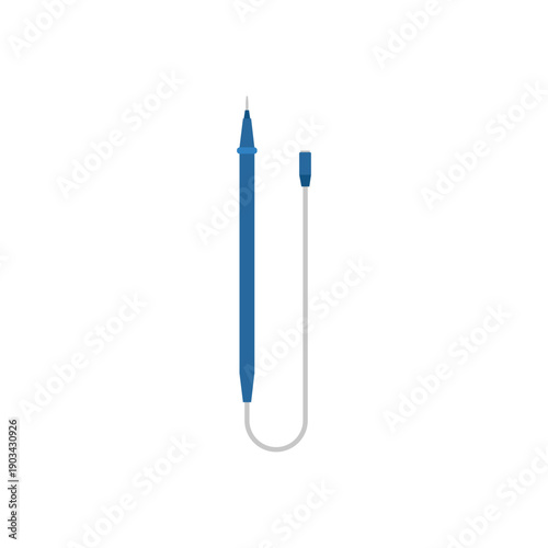 Multimeter sticks tool. Electrician tools, electrician supplies flat vector illustration