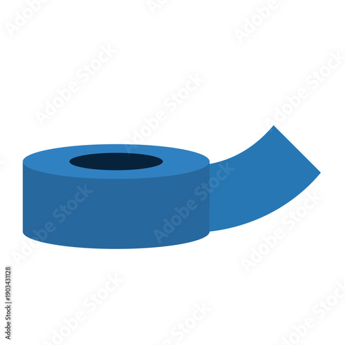 Electrician insulation tape. Electrician tools, electrician equipment flat vector illustration