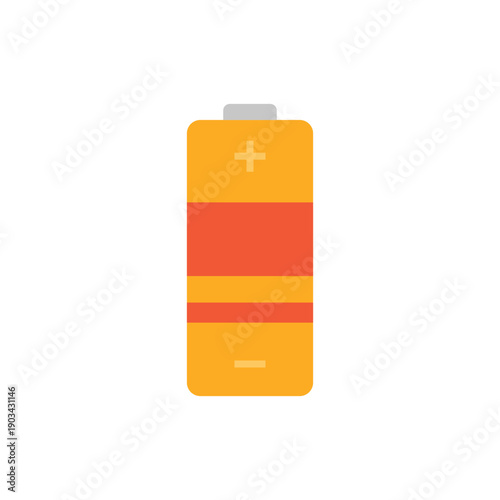 Electrician alkaline battery. Electrician tools, electrician equipment flat vector illustration