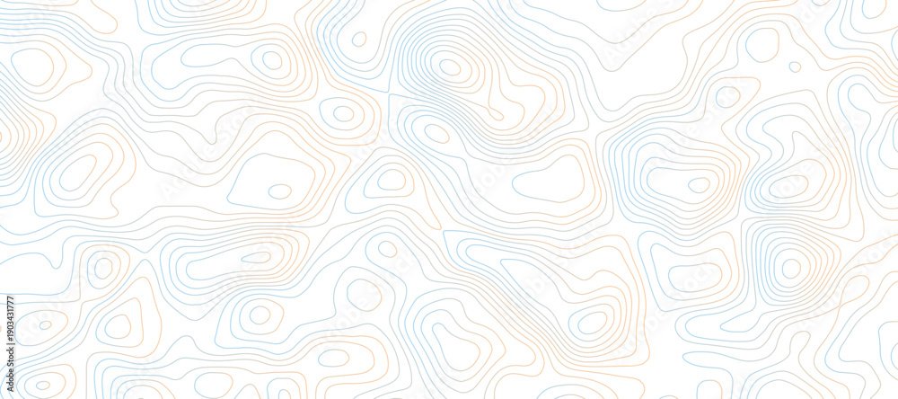 Naklejka premium modern abstract design featuring topographic lines in a serene design is perfect for use in various applications, including architecture, engineering, and technology.