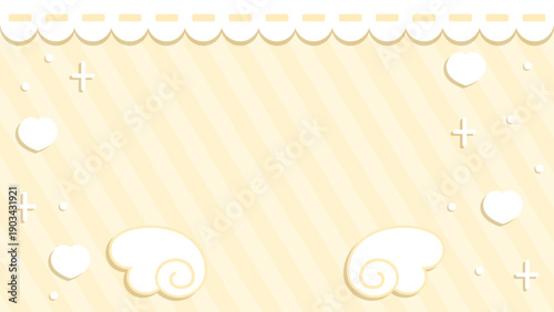 黄色のファンシーなストライプ背景