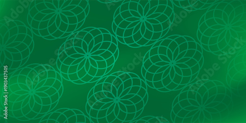 Islamic pattern background in gradient of green and white design elegant art opacity