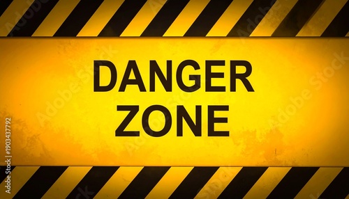 Warning sign marking a dangerous zone