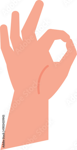 Ok gesture icon. Positive communication color symbol