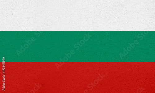 Bulgaria Flag with Wall Texture Background