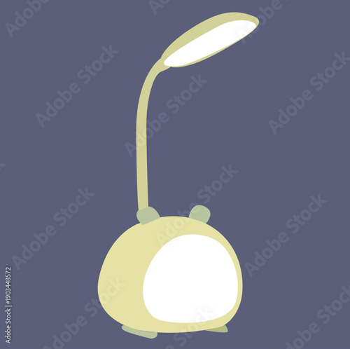 cute study lamp. desk lamp cartoon vector illustration Cute study light furniture icon
