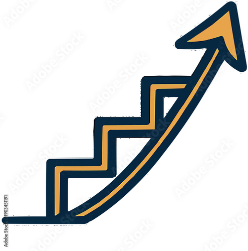 Golden trophy cup icon for business achievement and winning competition