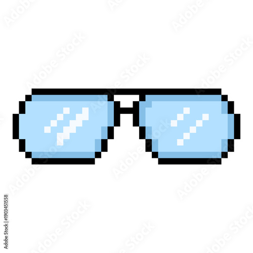 Pixel Art Icon of Eyeglasses