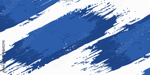 Abstract Blue and White Grunge Background with Halftone Style. Brush Stroke Illustration for Banner, Poster or Sports, Modern.