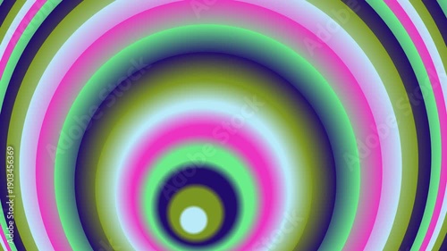 Vibrant concentric circles in motion, swirling around a central point, creating a dynamic abstract visual effect