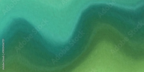 Green royal gradient seamless pattern with noise texture. Emerald blue silk bg with soft transitions and effect ombre. Vector gradient mesh illustration.