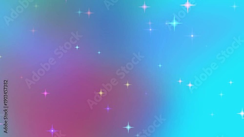 A vibrant, starry night sky with motion effects in a digital illustration.