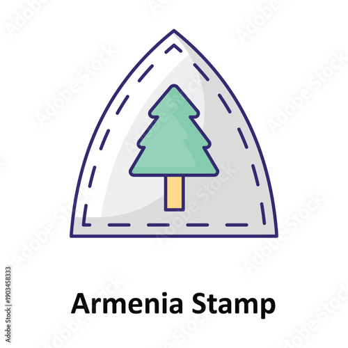 Armenia Stamp Vector Icon which can easily modify or edit