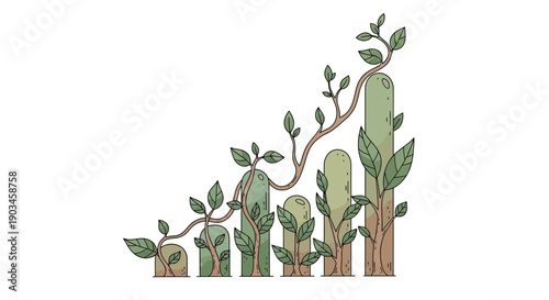 Cacti and Succulents in Pots Illustration.