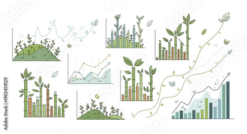 Illustration of Plant Growth Stages and Charts.