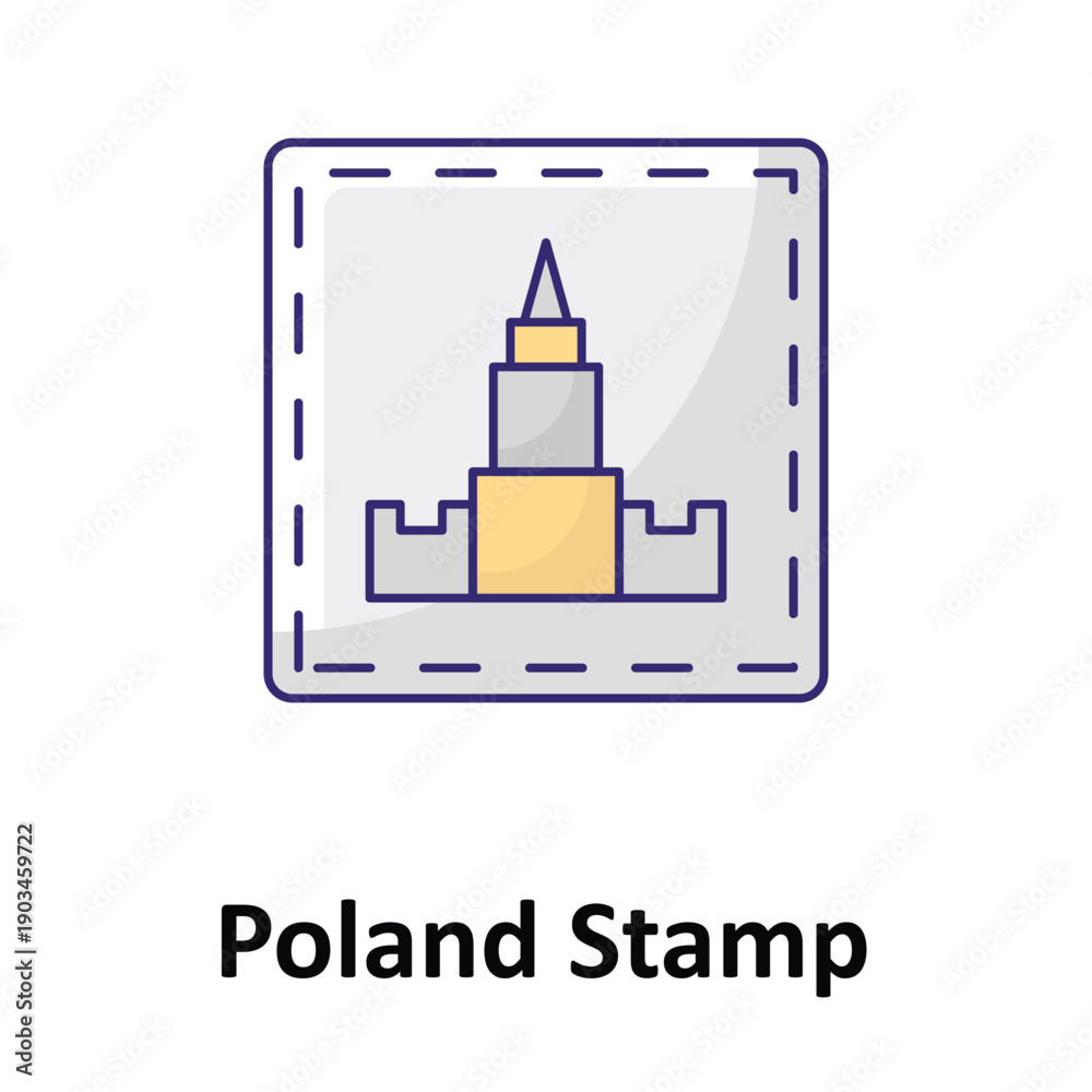 Obraz premium Poland Stamp Vector Icon which can easily modify or edit