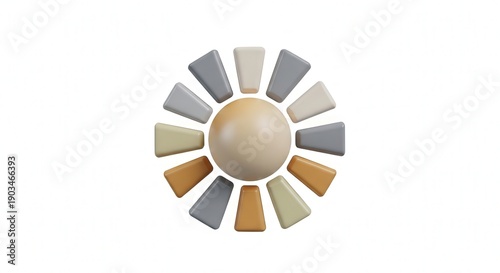 Color Palette Array with Neutral and Warm Tones for Creative Design