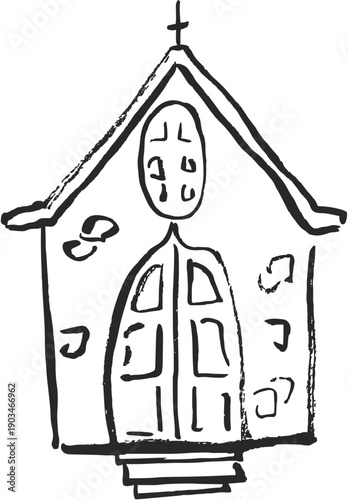 Romantic wedding chapel for marriage ceremony