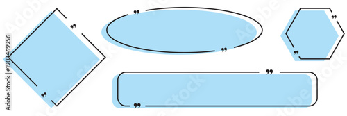Quotes frames. Quotes frames set.  Quotation box frames with borders design for comment, title, citation, chat, blog, note, mark and info. Text border collection. 11:11