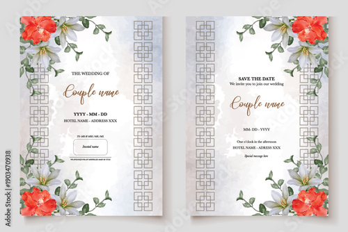 Save the date wedding invitation templates