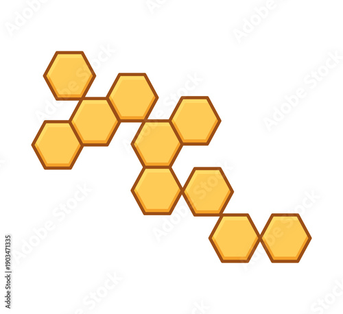Abstract honeycomb with honey honey illustration cartoon