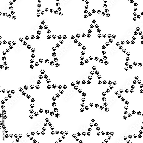 Stars made of prints pattern.eps