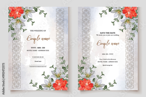 Save the date wedding invitation templates