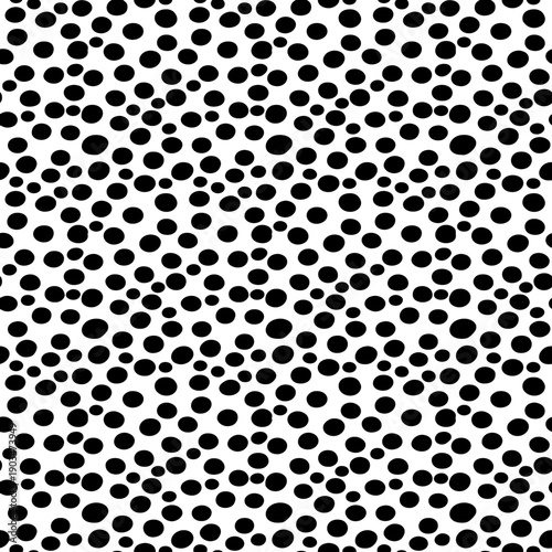 Abstract Hand Drawing Irregular Polka Dots Seamless Vector Pattern Isolated Background