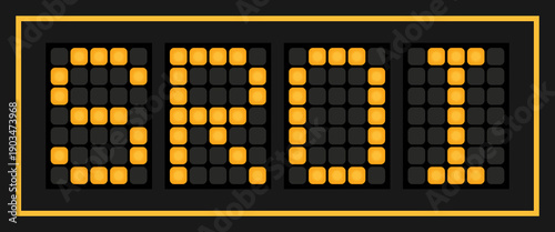 Orange color led banner in word SROI (Abbreviation of Social Return on Investment) on black background