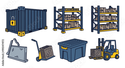 warehouse storage containers and equipment
