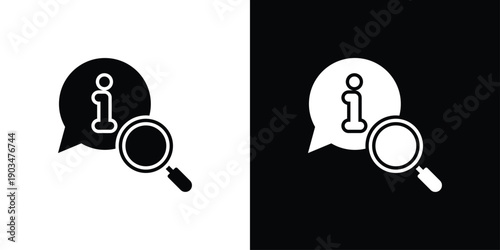 Investigation Icon Sheet Black And White
