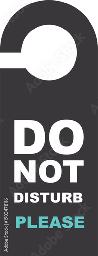 Do not disturb sign template. Door knob hanger