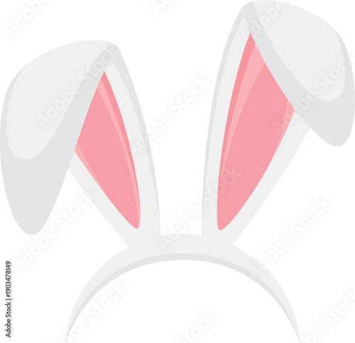 Bunny ears headband cartoon party accessory icon