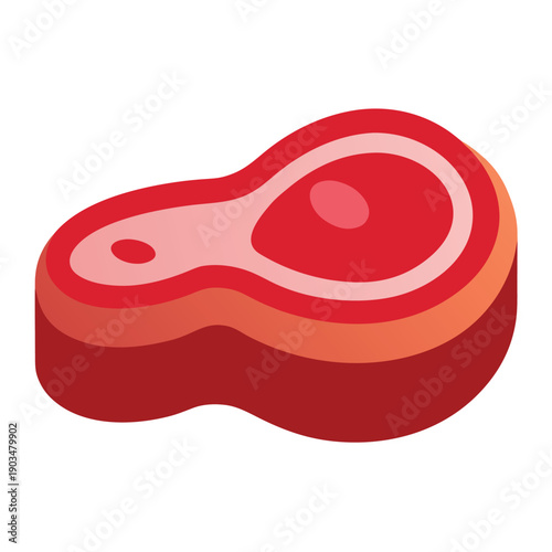 meat steak icon on white background
