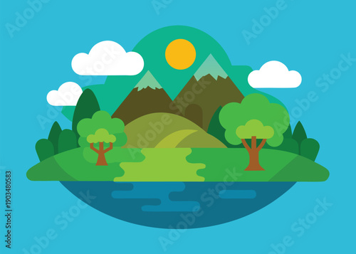 nature reserve icon on white background