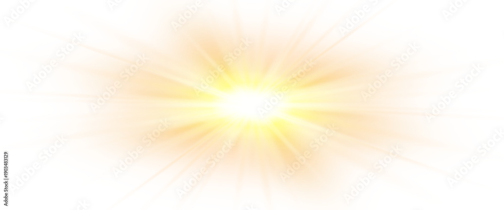 Fototapeta premium Glowing Sparkle Star on Transparent Background