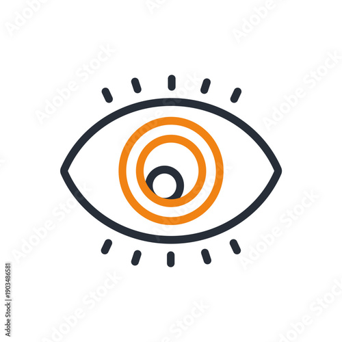 eye icons minimalist flat style design, eye Vector illustration on white background