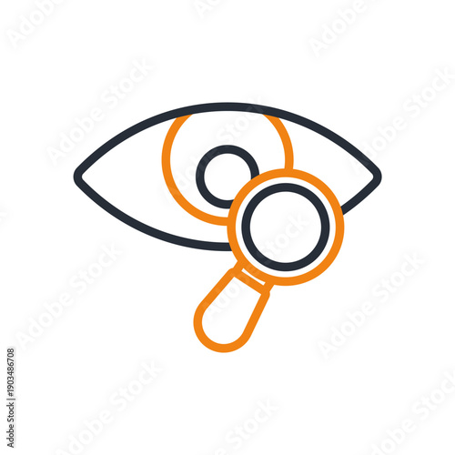 eye check up icons minimalist flat style design, eye check up Vector illustration on white background