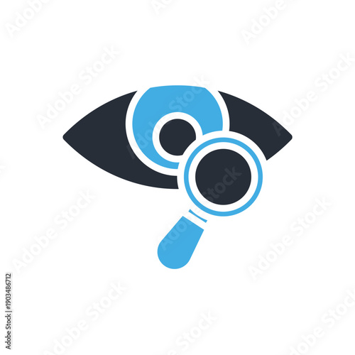 eye check up icons minimalist flat style design, eye check up Vector illustration on white background