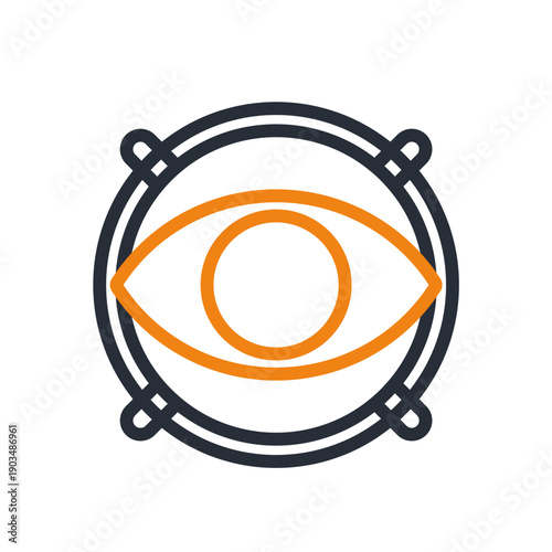 eye check icons minimalist flat style design, eye check Vector illustration on white background