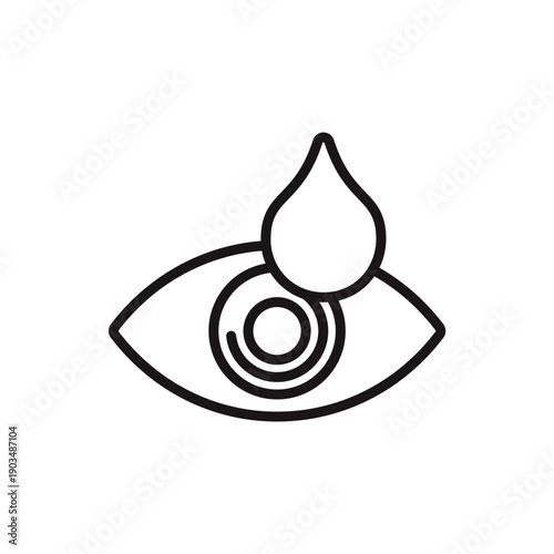 medicine eye icons minimalist flat style design, medicine eye Vector illustration on white background