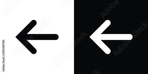 Arrow Left Icon Sheet Black And White