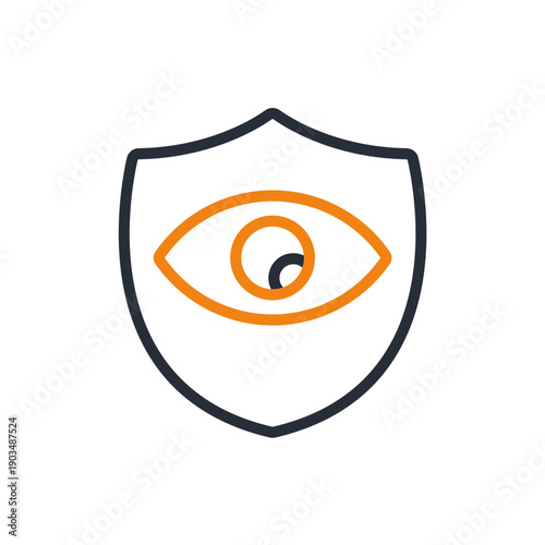 eye protection icons minimalist flat style design, eye protection Vector illustration on white background
