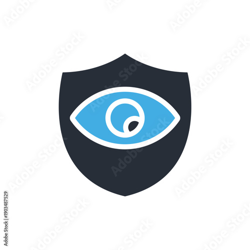 eye protection icons minimalist flat style design, eye protection Vector illustration on white background