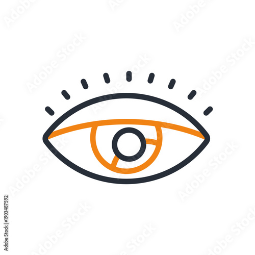 tired eye icons minimalist flat style design, tired eye Vector illustration on white background