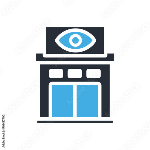 eye clinic icons minimalist flat style design, eye clinic Vector illustration on white background
