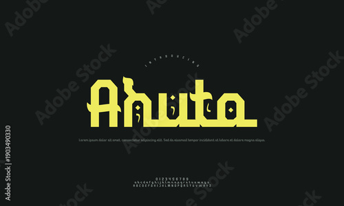 Stylized Ahuta, a tribal or ancient symbol, rendered in earthy tones with geometric patterns, suggesting heritage and connection.