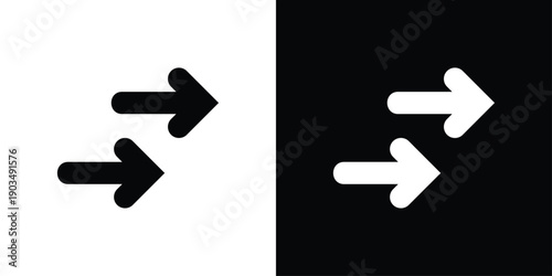 Follow Arrow Icon Sheet Black And White