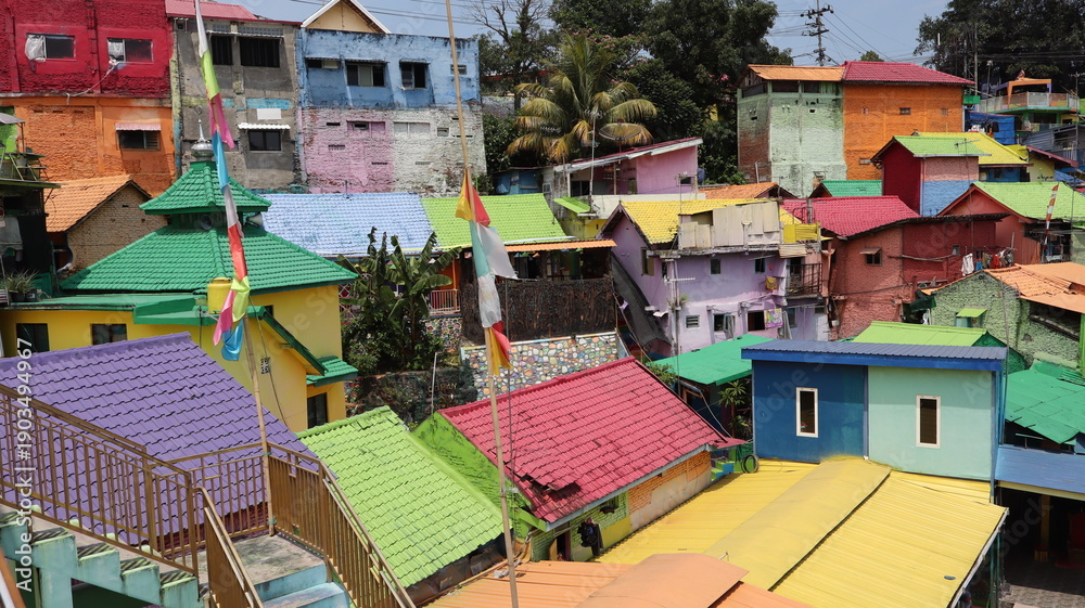 Fototapeta premium Rainbow Village at Malang City 3