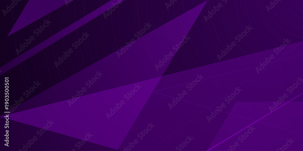 Obraz premium Abstract dark purple overlap triangle pattern background. Futuristic overlap shapes pattern element concept banner design.